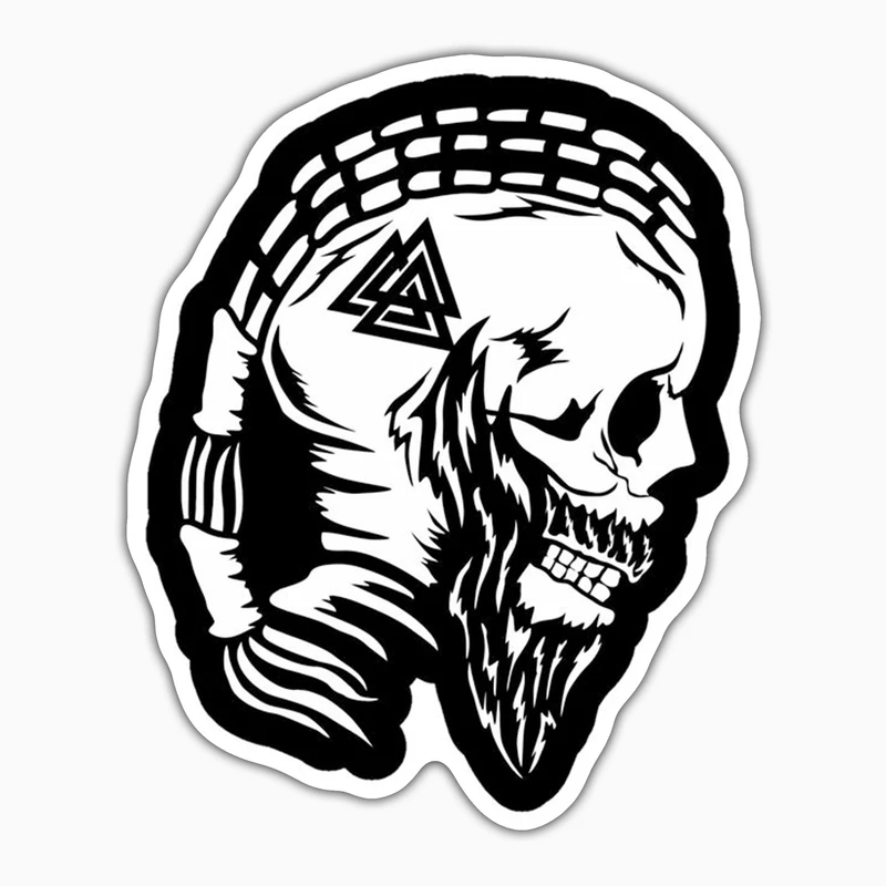 استیکر لپ تاپ و موبایل بووم طرح اسکلت وایکینگز مدل Odin God کد LB20