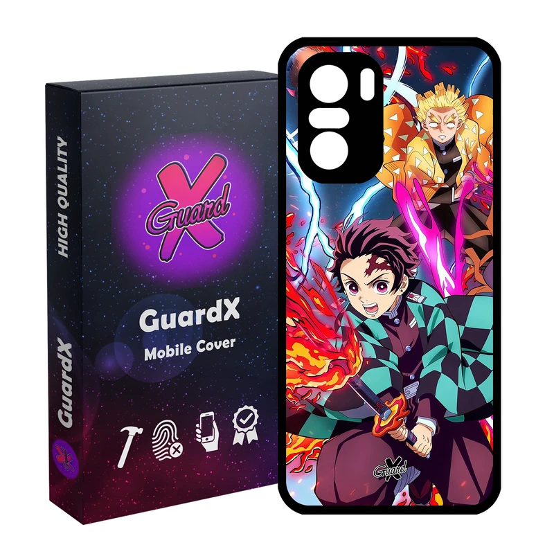 کاور گارد ایکس طرح Demon Slayer Anime مدل Glass10548 مناسب برای گوشی موبایل شیائومی Poco F3/MI 11X/MI 11X Pro/Redmi K40/K40 Pro