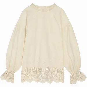 بلوز آستین بلند یقه گرد زنانه مدل Dozidozi