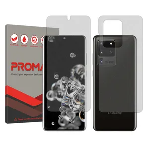 Promate Resistant model Matte screen protector suitable for Samsung Galaxy S20 Ultra mobile phone along with the back protector