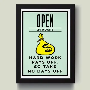 تابلو مدل انگیزشی OPEN-Hard Work کد MJ13137
