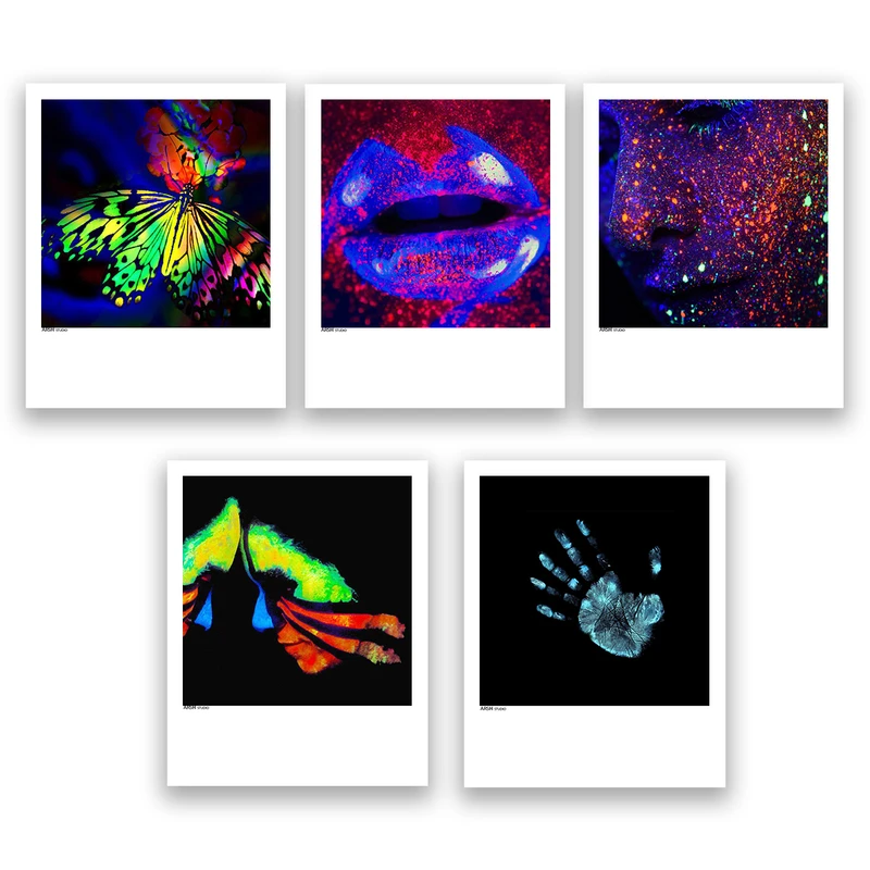 آویز تزیینی عرش مدل فانتزی شبرنگ نئونی کد Asa143 مجموعه پنچ عددی