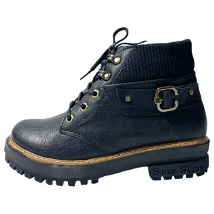 نیم بوت زنانه مدل چرم تام