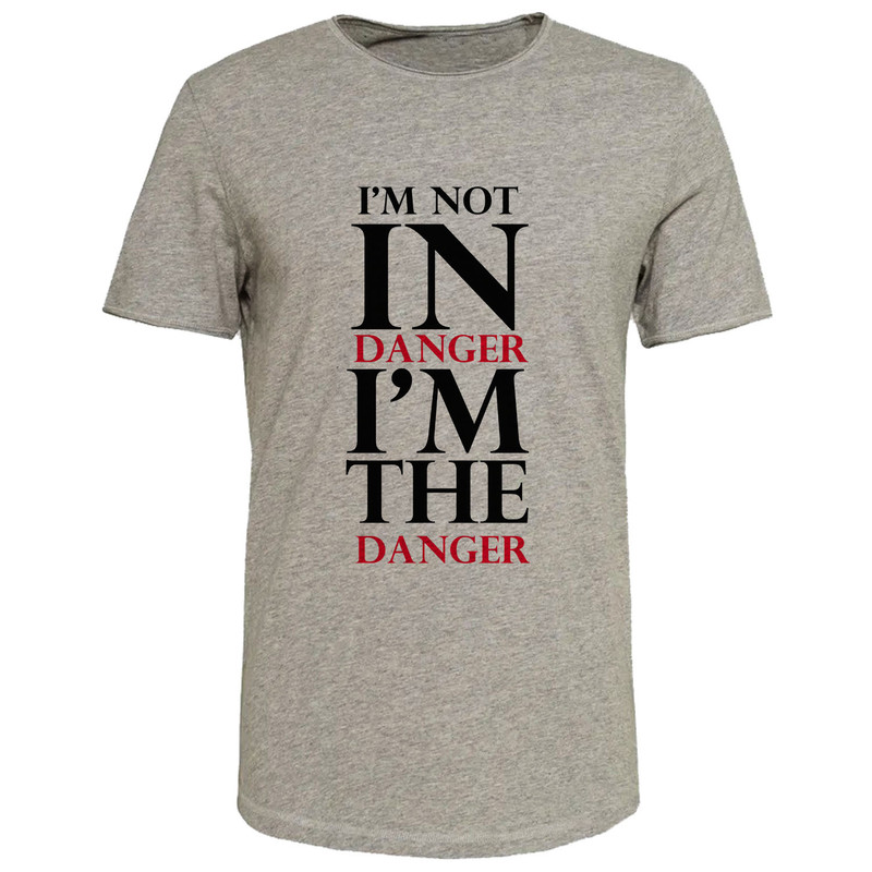 تیشرت آستین کوتاه مردانه مدل TEXT کد B192 رنگ طوسی