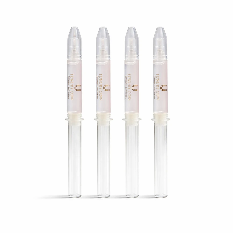 سرم تقویت کننده و ضدپیری پوست لاکچری کوین مدل collagen gel مناسب برای انواع پوست حجم 3 میلی لیتر بسته 4 عددی 