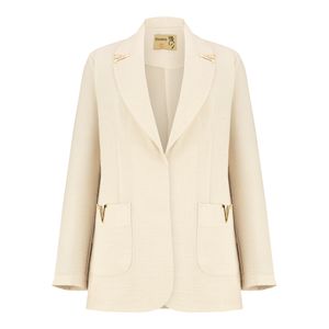 مانتو کتی زنانه السانا مدل سیرنگ کد 210409 رنگ شیری