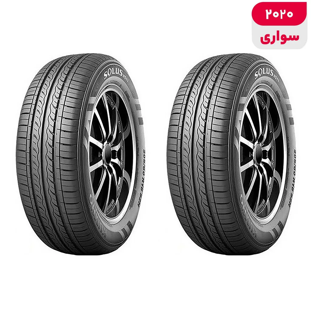 لاستیک خودرو رادیال کومهو تایر مدل Solus HS11 با کاربری سواری و سایز رینگ 13 اینچ، فاق 70 درصد پهنا و پهنای 185 میلی‌متر، شاخص تحمل وزن 86 و شاخص سرعت H (حداکثر سرعت 210 کیلومتر بر ساعت)، ساخت کره جنوبی، دارای تایر تیوبلس و تکنولوژی بایاس، 2 حلقه