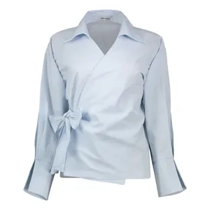 شومیز آستین بلند یقه برگردان زنانه هرمودا مدل JT300