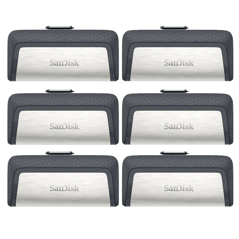 فلش مموری سن دیسک مدل Ultra Dual Drive USB Type-C ظرفیت 16 گیگابایت بسته 6 عددی