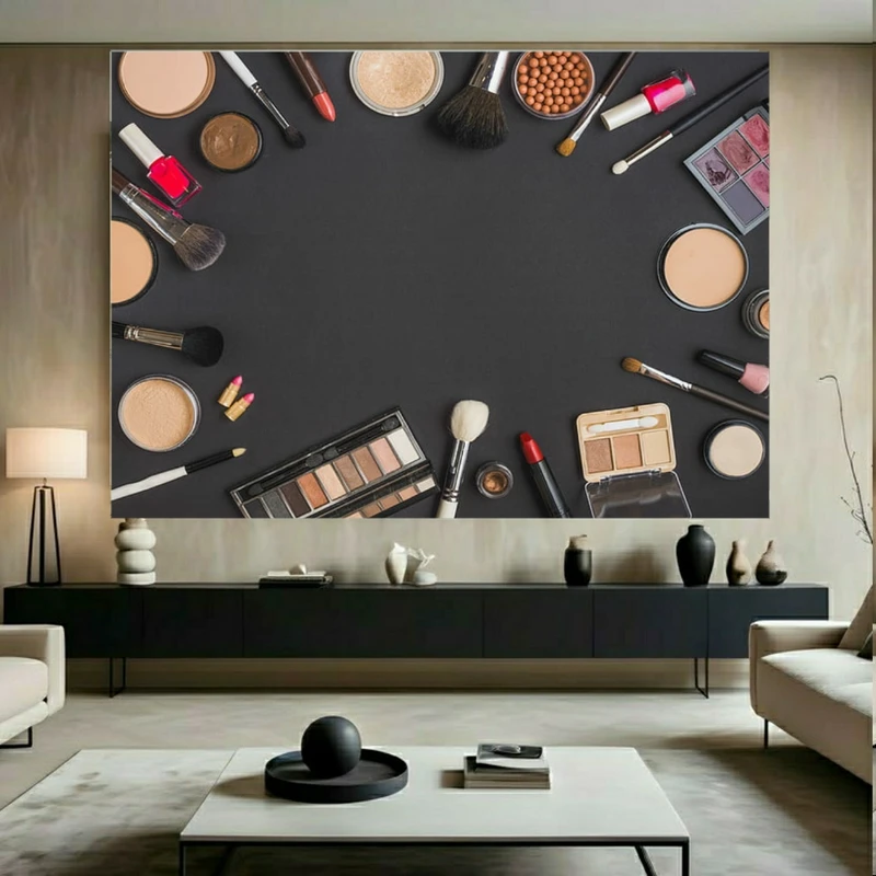 تابلو بوم طرح مخمل لوازم آرایش مدل چیدمان دایره ای کد FP106190