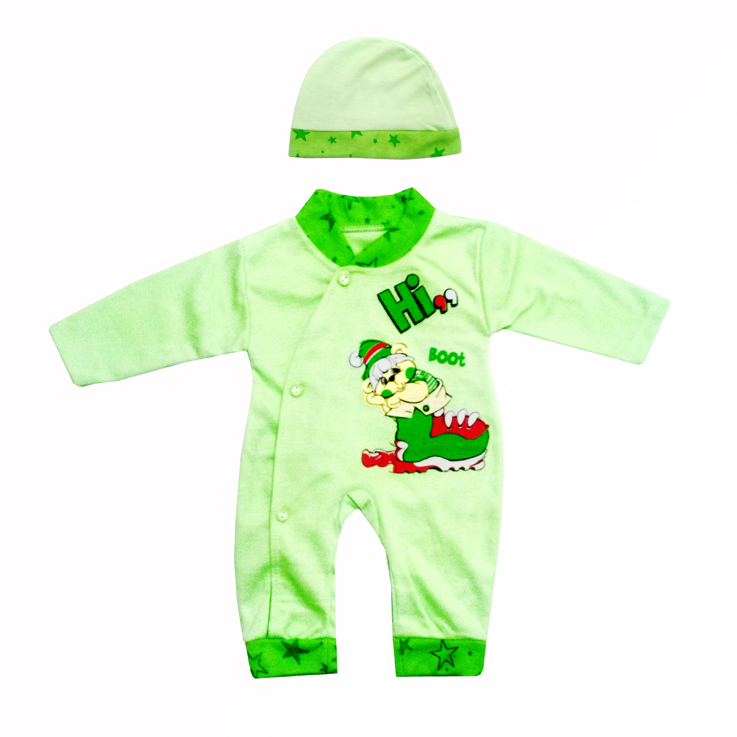 ست سرهمی و کلاه نوزادی مدل پوتین کد 990443