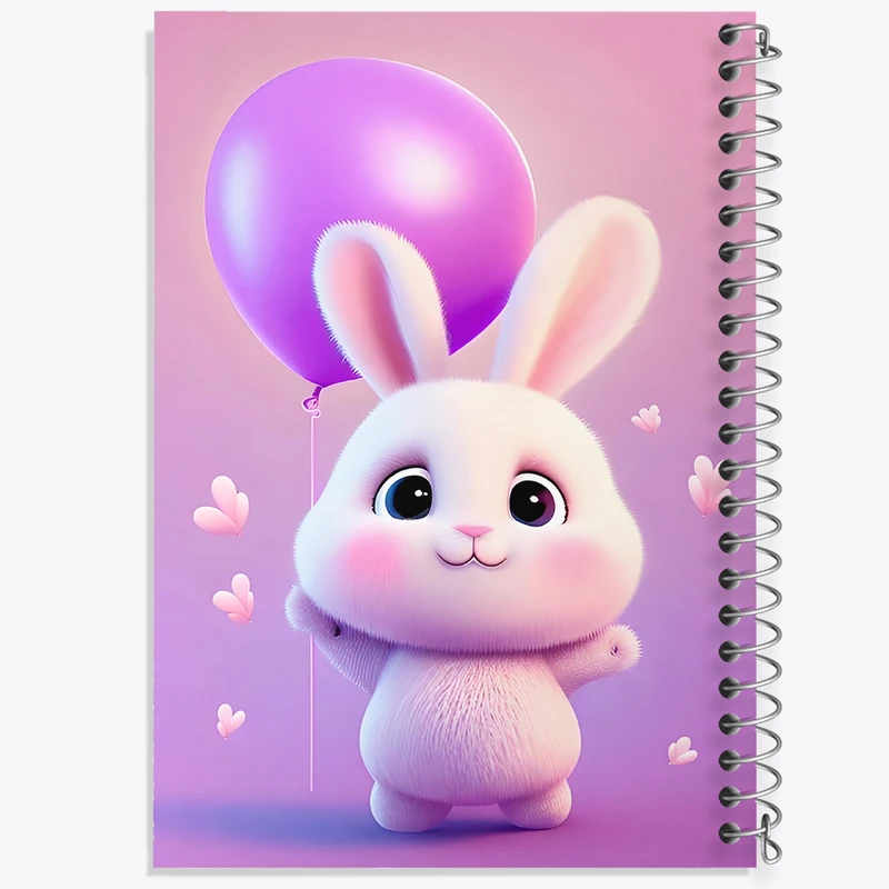 دفتر مشق 50 برگ خندالو طرح خرگوش بامزه کد F5753