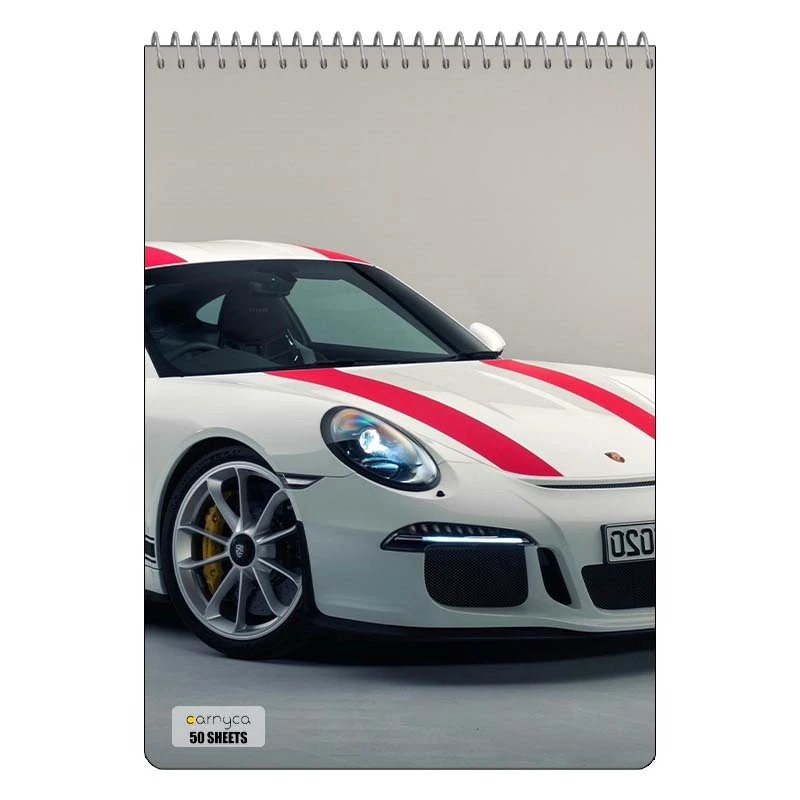 دفتر نقاشی 50 برگ سیمی کارنیکا طرح پورشه Porsche کد 77510