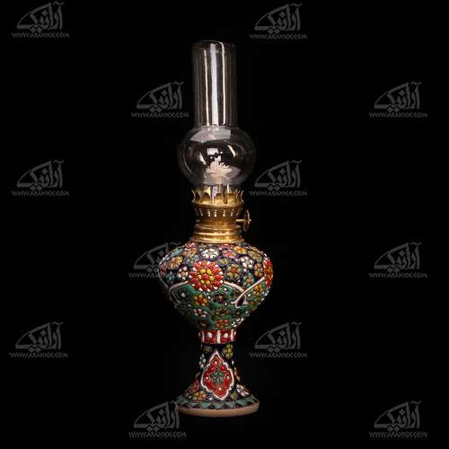 چراغ مینای سفال‏ طرح ‏گل‏ ‏‏‏رنگارنگ‏ مدل 1100500002