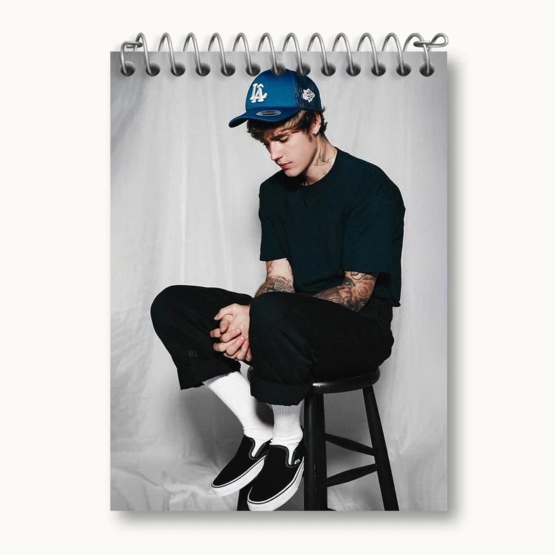 دفتر یادداشت 50 برگ خندالو مدل جاستین بیبر Justin Bieber کد 19027