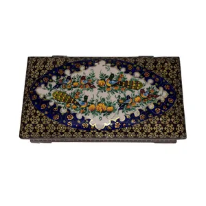جعبه کارد و چنگال خاتم کاری طرح گل و مرغ