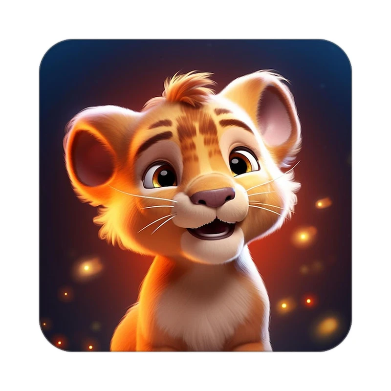 زیر لیوانی کاکتی طرح شیر مدل mp23467