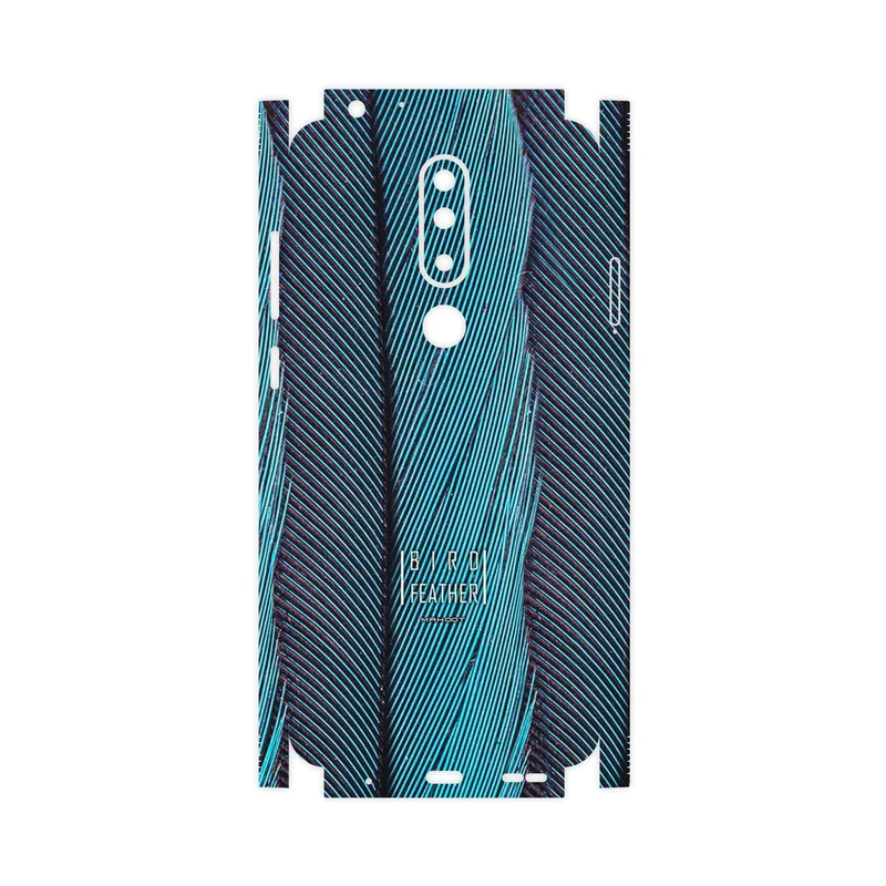 برچسب پوششی ماهوت مدل Turquoise feathers-FullSkin مناسب برای گوشی موبایل نوکیا 5.1 Plus