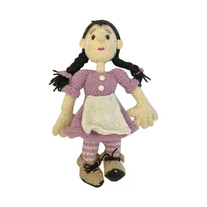 عروسک بافتنی طرح دختر مزرعه