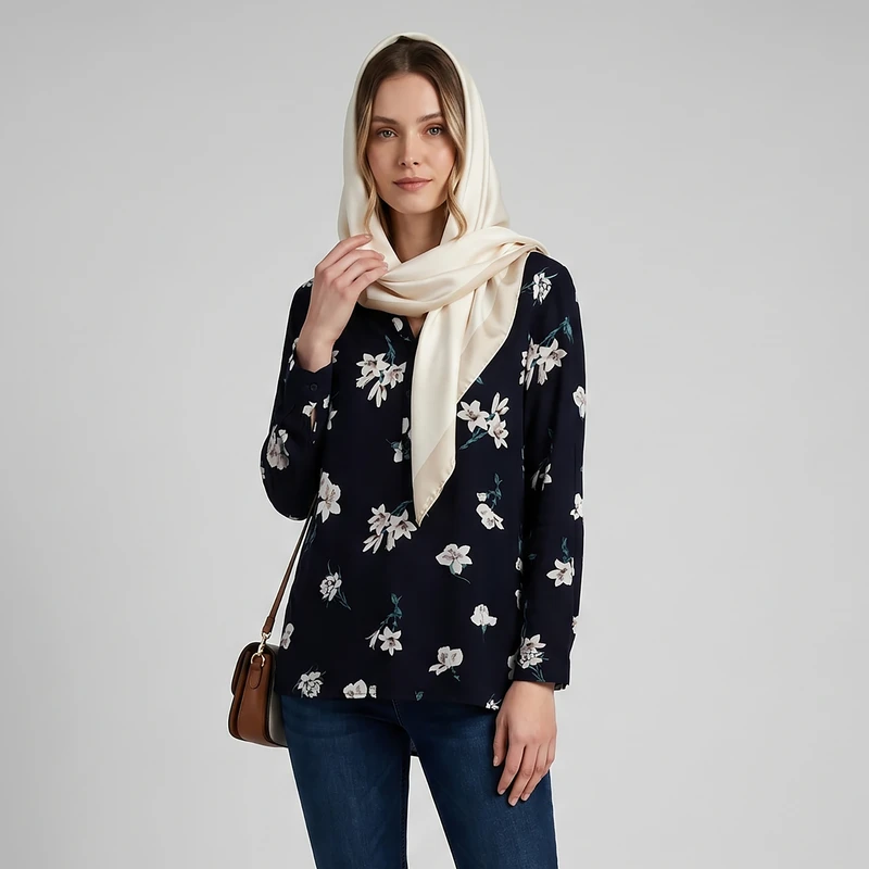 بلوز آستین بلند یقه گرد زنانه ایکس ساید مدل S521217Z8