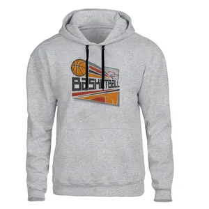 هودی مردانه مدل بسکتبال کد B520 رنگ طوسی