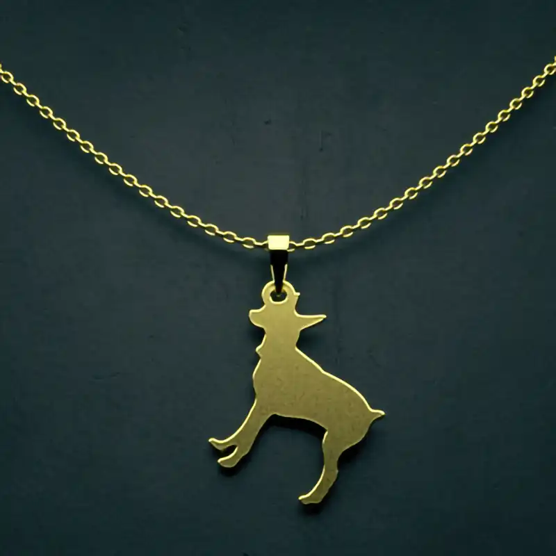 گردنبند طلا 18 عیار زنانه مدوپد مدل سگ کد J2-1-1272