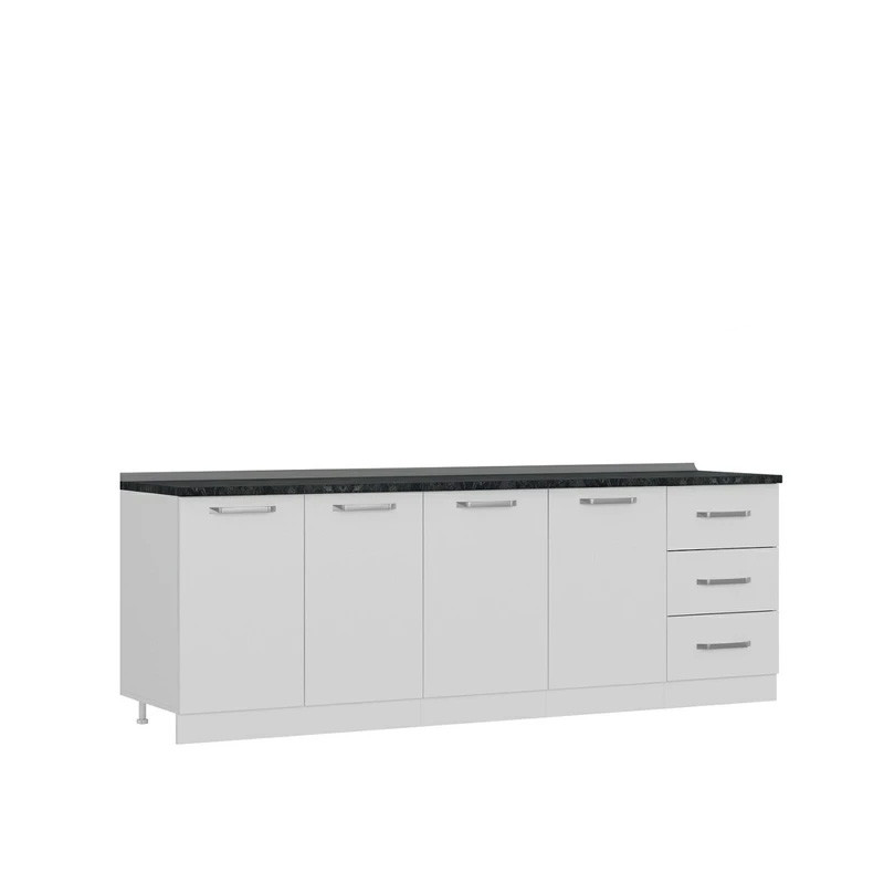 کابینت زمینی فلفور کابینت مدل 225 cm مجموعه 3 عددی