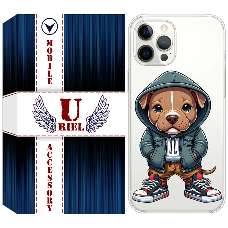 کاور یوریل قاب مدل Clear کد 66 طرح سگ مناسب برای گوشی موبایل اپل iPhone 13 Pro