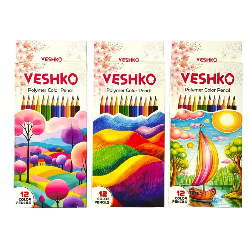 مداد رنگی 12 رنگ وشکو کد 2130 مجموعه 3 عددی