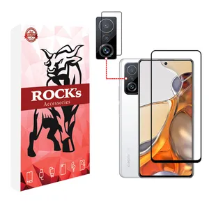 محافظ لنز دوربین راکز مدل CRC مناسب برای گوشی موبایل شیائومی Poco X3 Pro به همراه محافظ صفحه نمایش سرامیکی