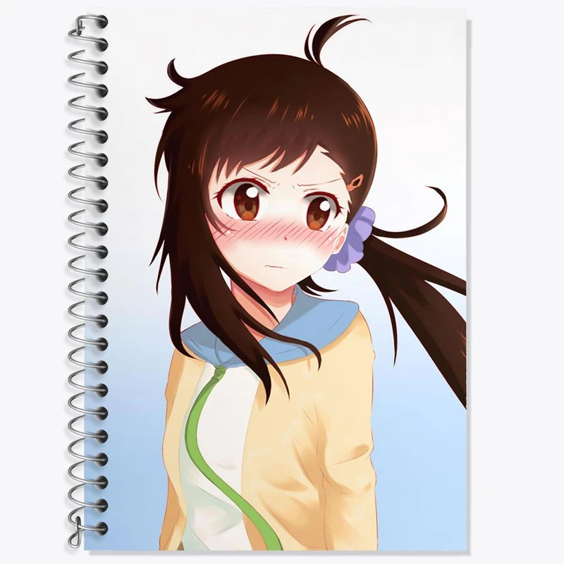 دفتر زبان 50 برگ خندالو مدل سه خط طرح اونودرا انیمه عشق دروغین کد 17142