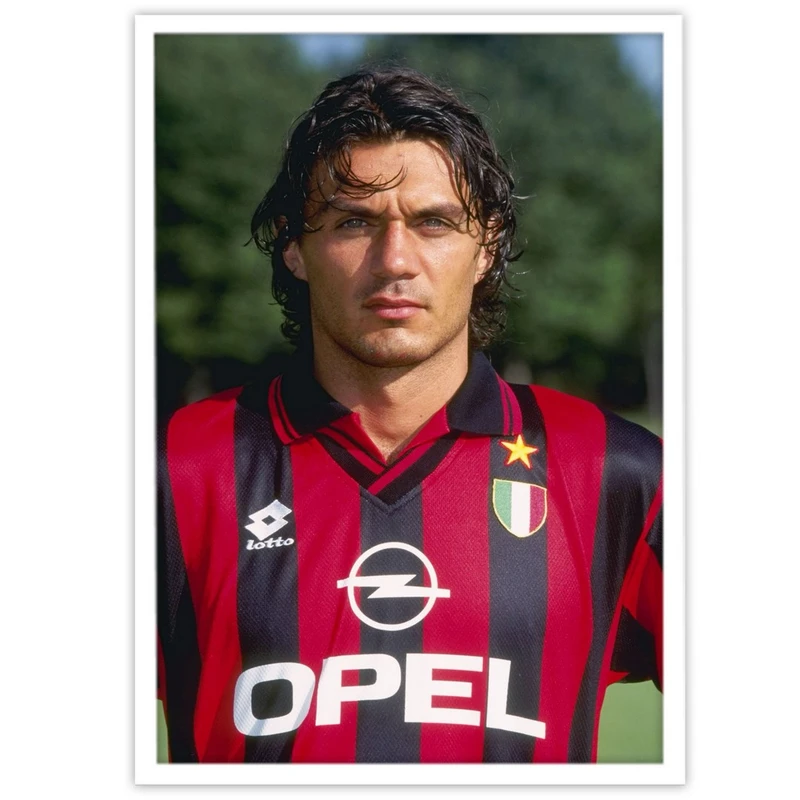 تابلو بکلیت طرح بازیکن تیم فوتبال آث میلان  پائولو مالدینی مدل W-10717