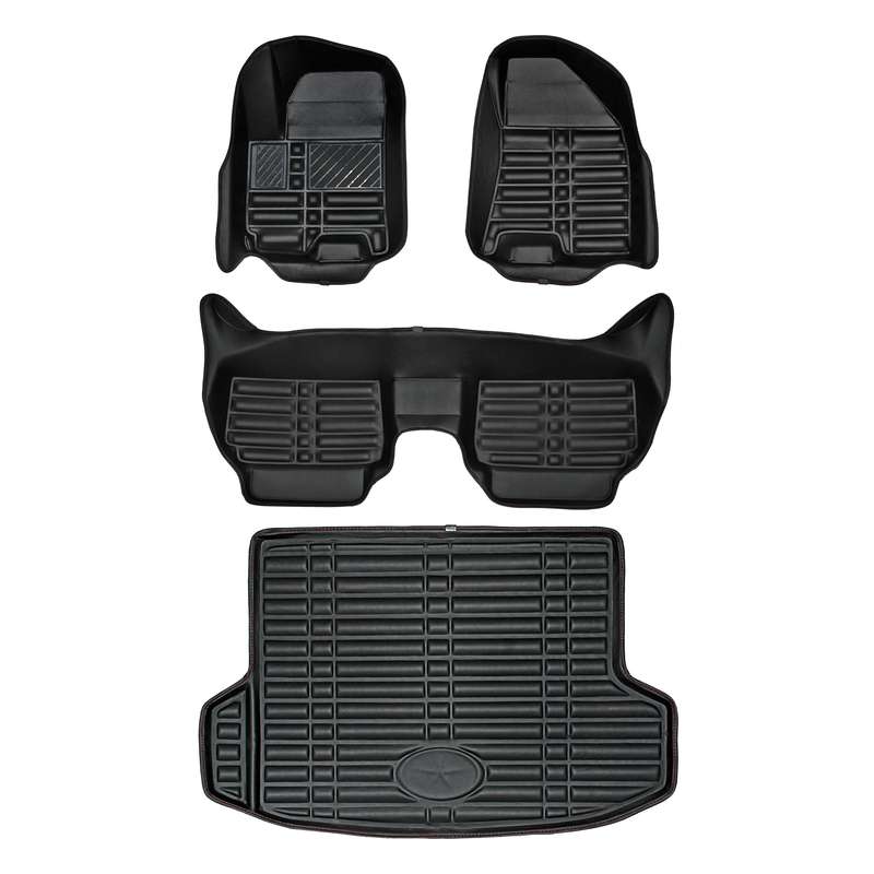 کفپوش پنج بعدی خودرو پانیذ مدل EVA1 مناسب برای جک S5 به همراه کفپوش صندوق