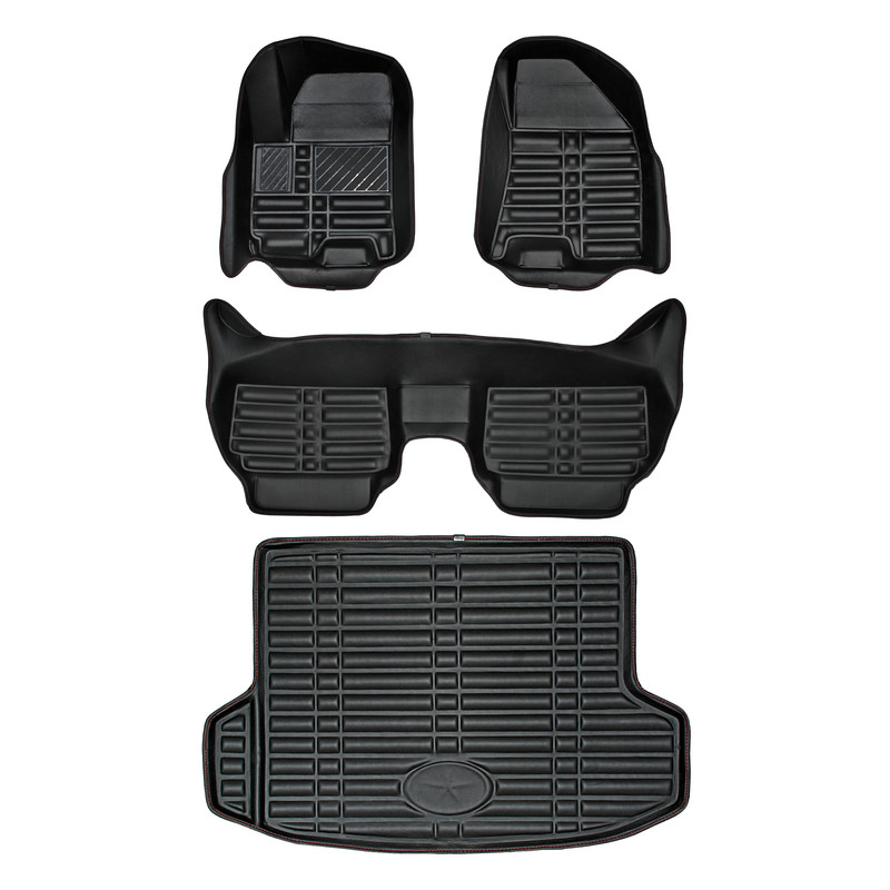 کفپوش پنج بعدی خودرو پانیذ مدل EVA1 مناسب برای جک S5 به همراه کفپوش صندوق