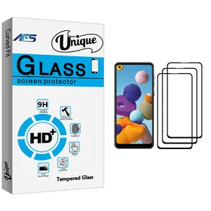 AFS Unique Glass Screen Protector For Samsung Galaxy A21 Pack Of 3