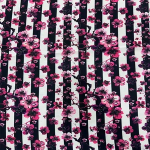 پارچه لباس عرض 1.5 متر مدل کرپ حریر رنگ صورتی