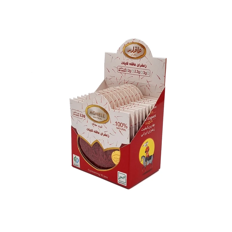 زعفران پاکتی عاقله - 2.3 گرم بسته 10 عددی