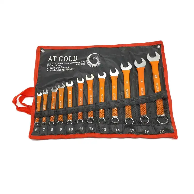 آچار یکسر تخت و یکسر رینگی ای تی گلد مدل 12PCS مجموعه 12 عددی