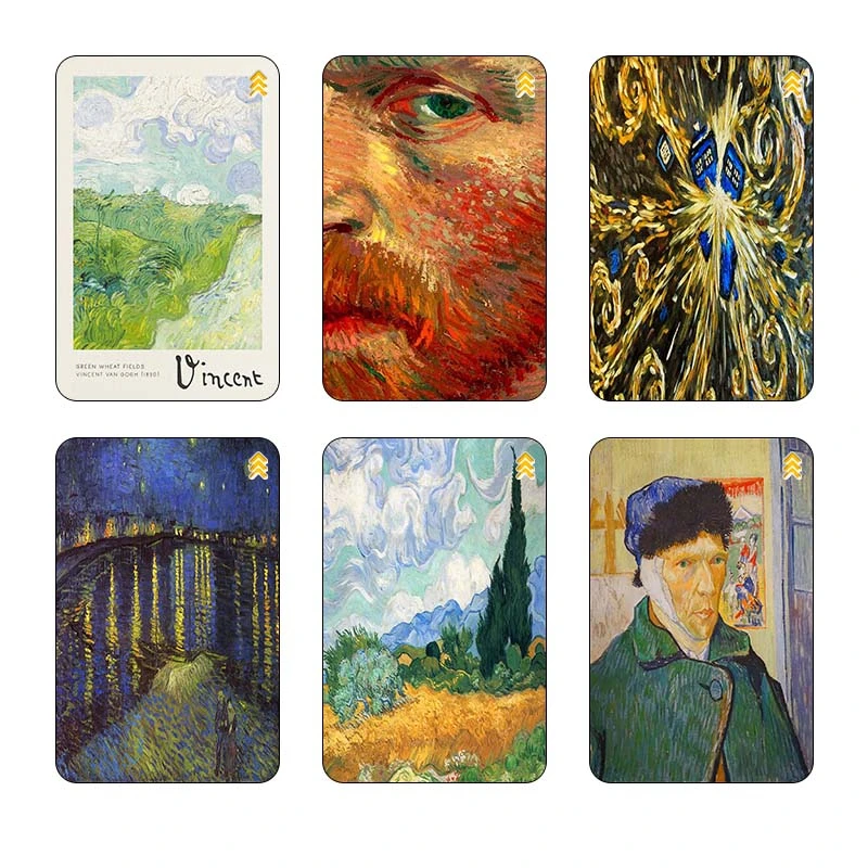 استیکر کارت مدل سام نگار طرح نقاشی‌های ون‌گوگ Van Gogh Paintings کد SP1265 مجموعه 6 عددی