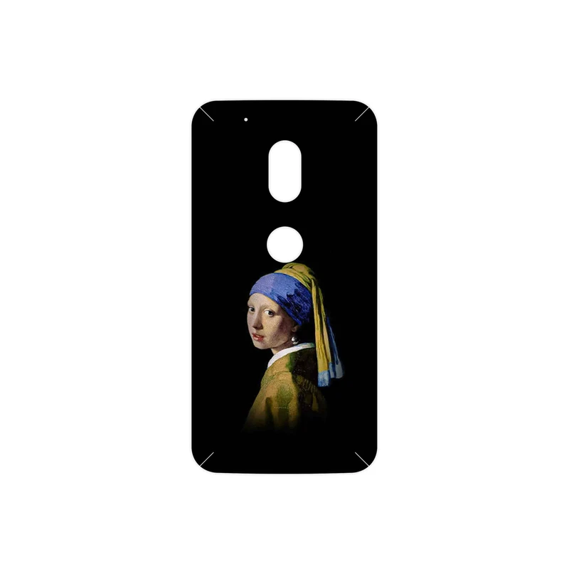 برچسب پوششی ماهوت مدل Girl with a Pearl Earring of Vermeer مناسب برای گوشی موبایل موتورولا Moto G4 Play
