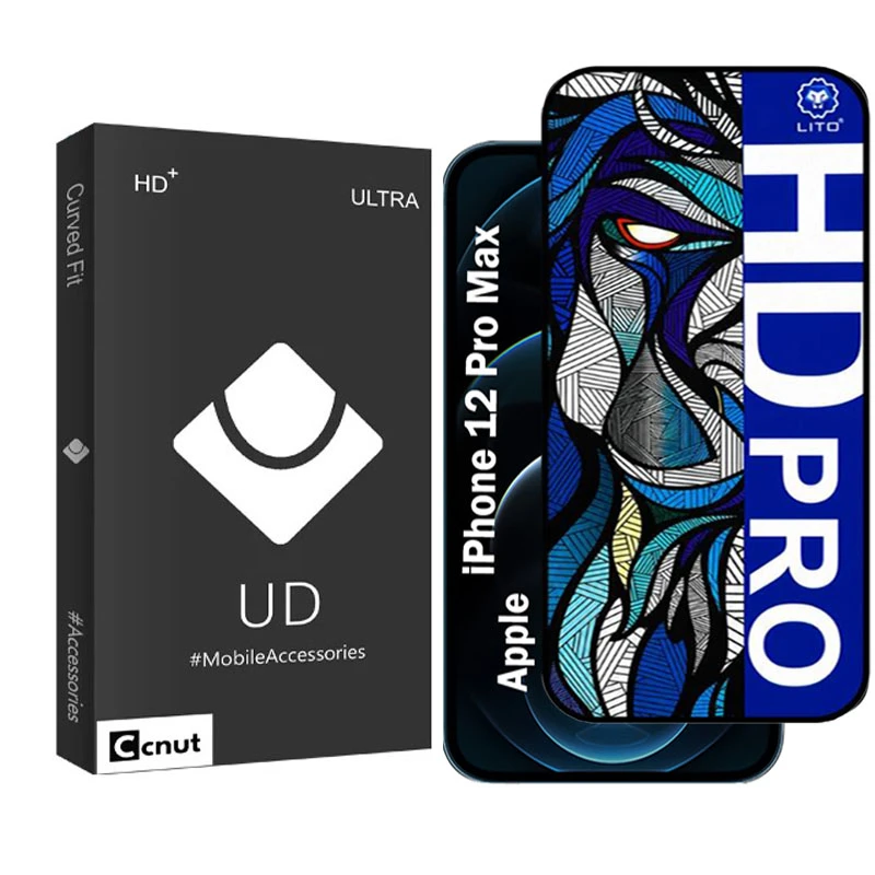 محافظ صفحه نمایش شیشه ای کوکونات مدل LIHD-UDB مناسب برای گوشی موبایل اپل iPhone 12 ProMax