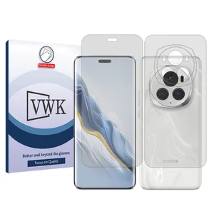 VWK Tough model transparent screen protector suitable for Honor Magic6 Pro mobile phone along with the back protector