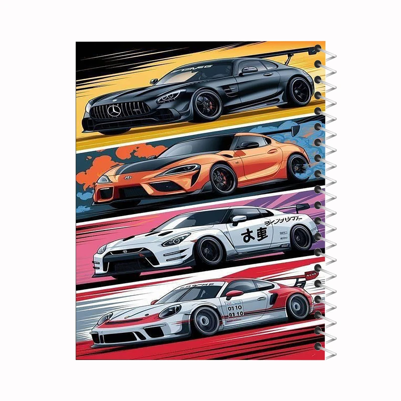 دفتر نقاشی 60 برگ طرح ماشین کد 001