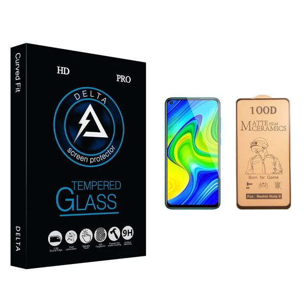 محافظ صفحه نمایش سرامیکی دلتا مدل HD مناسب برای گوشی موبایل شیائومی Redmi Note 9