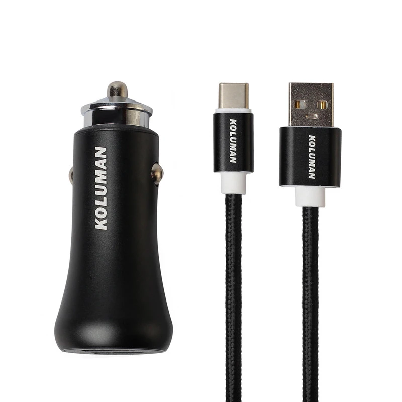 شارژر فندکی 20 وات کلومن مدل KC-C02 به همراه کابل USB-C 