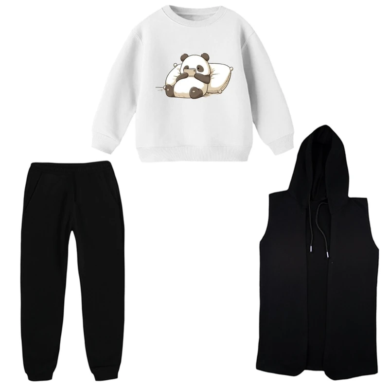 ست 3 تکه لباس راحتی بچگانه مدل پاندا کد 3