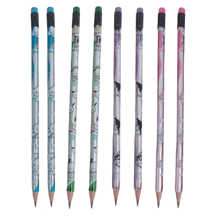 مداد مشکی پرودون با درجه سختی HB مدل کرومی و ملودی بسته 8 عددی