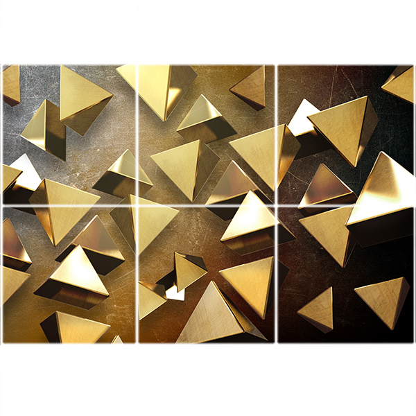 تایل سقفی آسمان مجازی طرح طلائی کد 1655-6 سایز 60x60 سانتی متر مجموعه 6 عددی