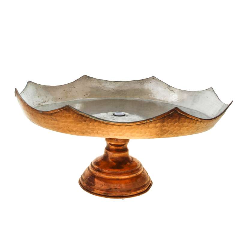 میوه خوری مسی مدل گرد پایه دار لبه تیز کد 4203