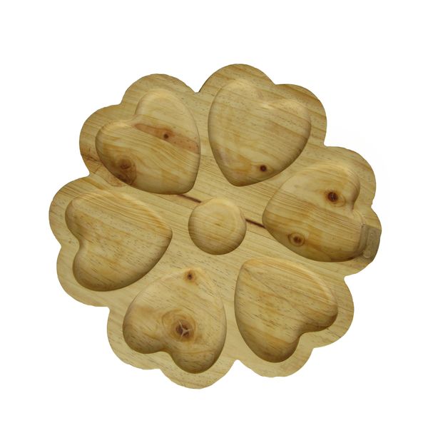 اردو خوری چوبی مدل گل قلبی کد Rd05 اردو خوری چوبی مدل گل قلبی کد Rd05